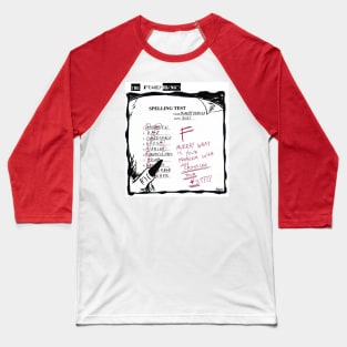 Dracula's Spelling Test Baseball T-Shirt